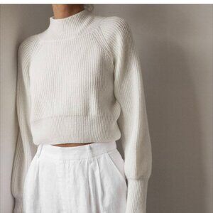 DISSH AIDA OFF WHITE CROPPED KNIT JUMPER - 8